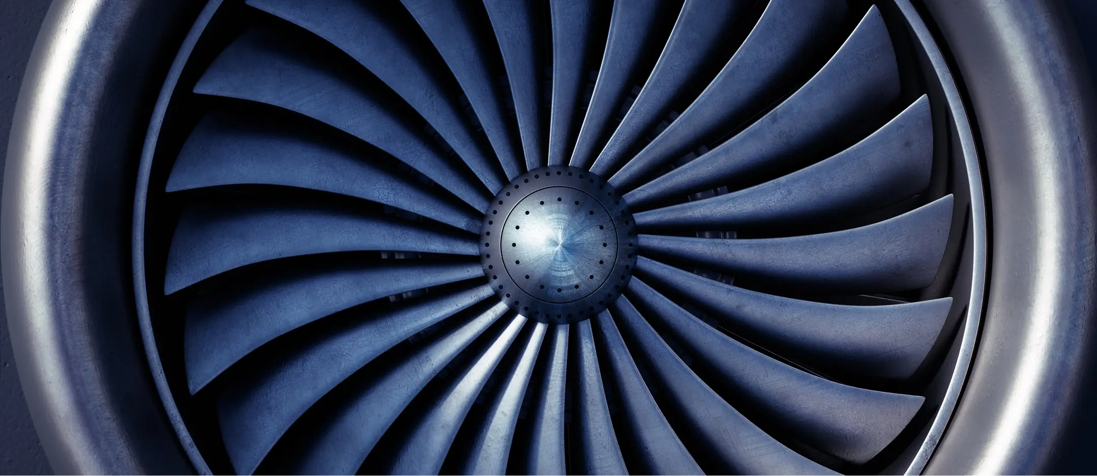 ジェットエンジンのクローズアップ